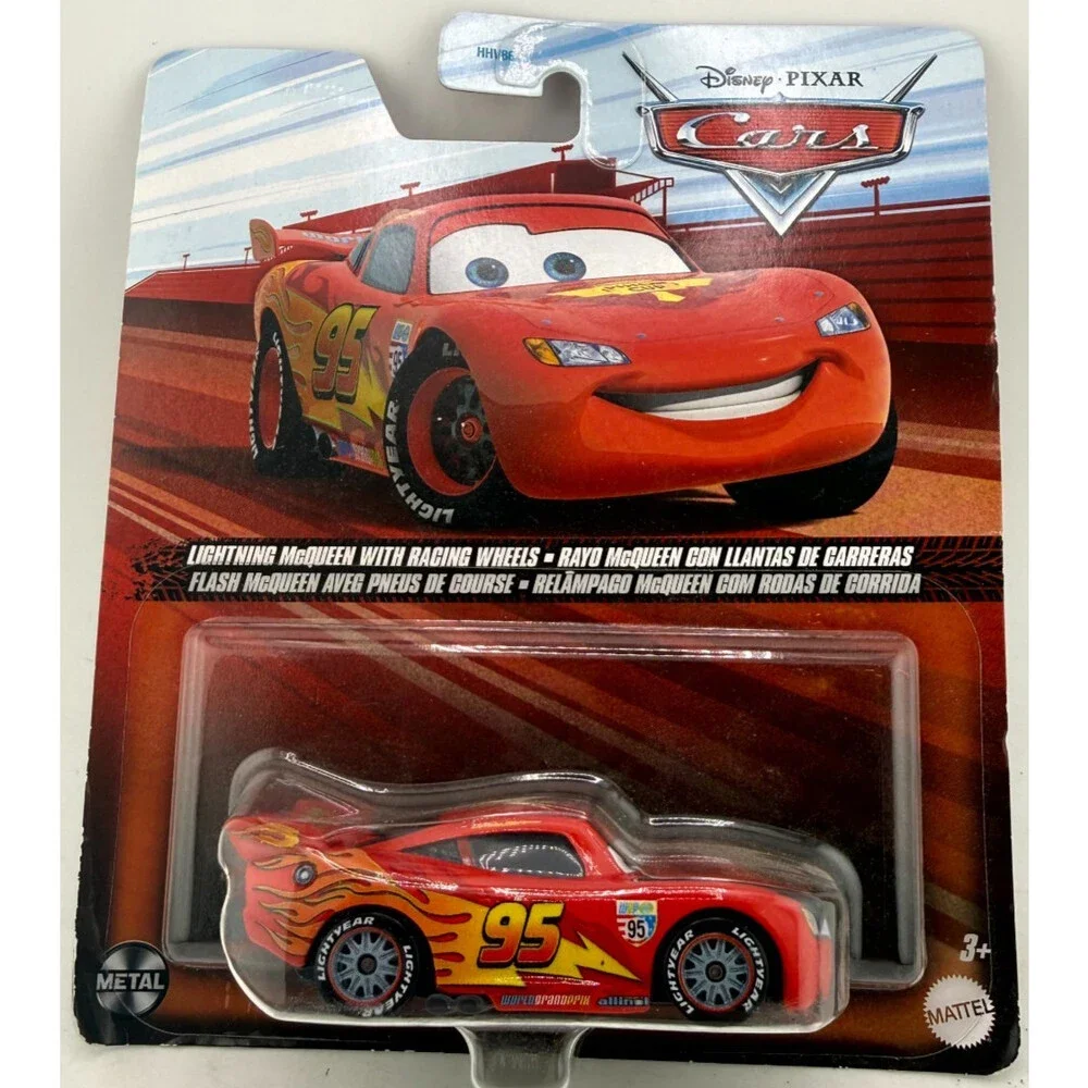 Disney Pixar Cars Lightning McQueen with Racing Wheels Mattel Diecast HRK94